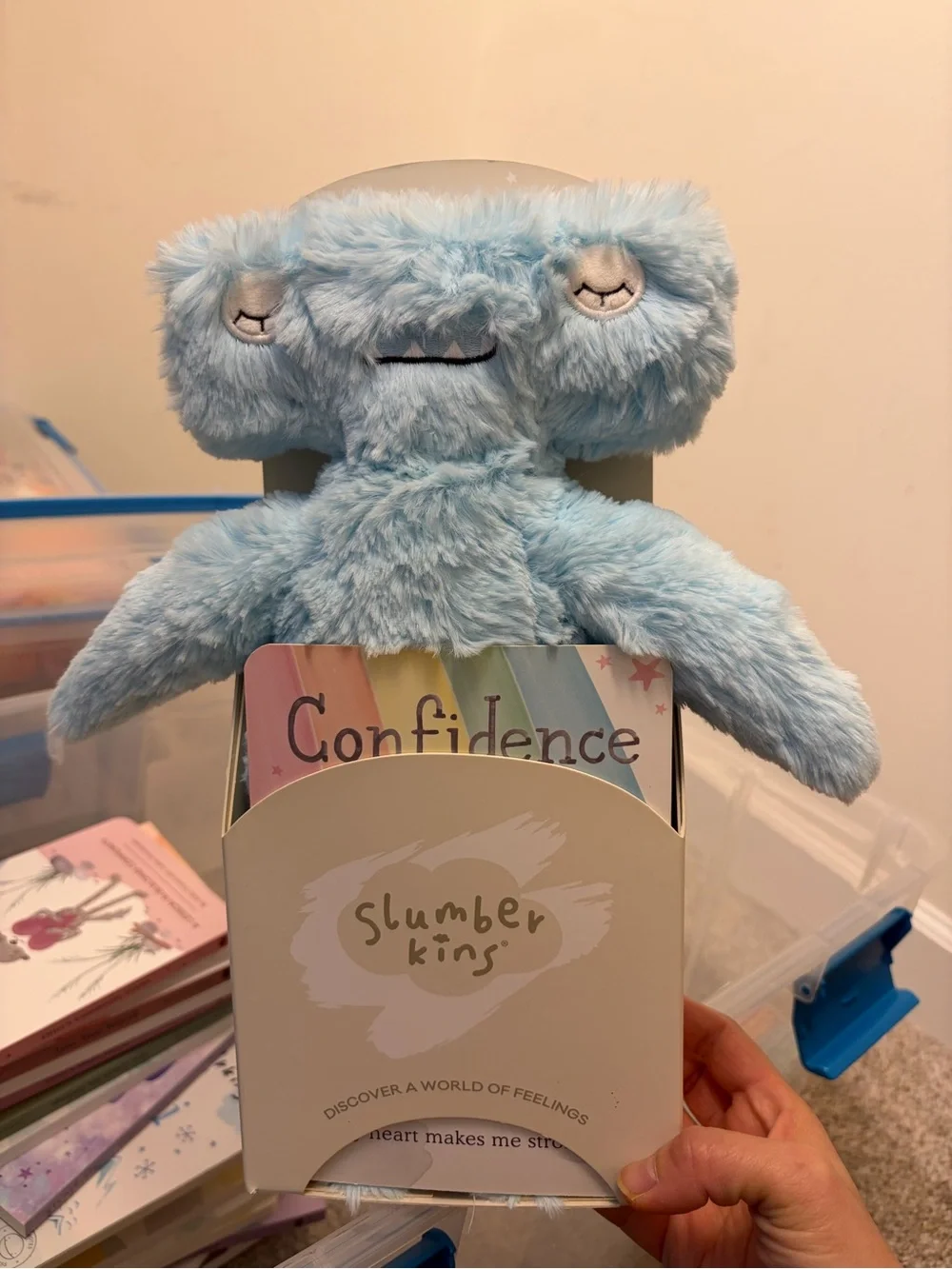 Slumberkins light Blue Plush Confidence Monster Doll hammerhead shark
